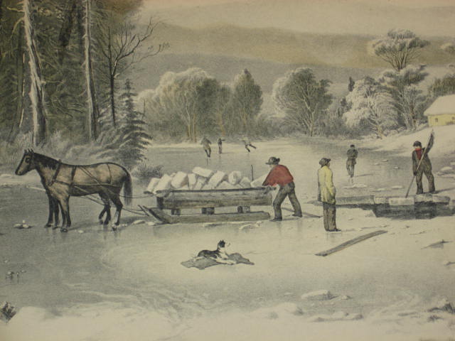 Currier & Ives Winter In The Country Getting Ice Print 1