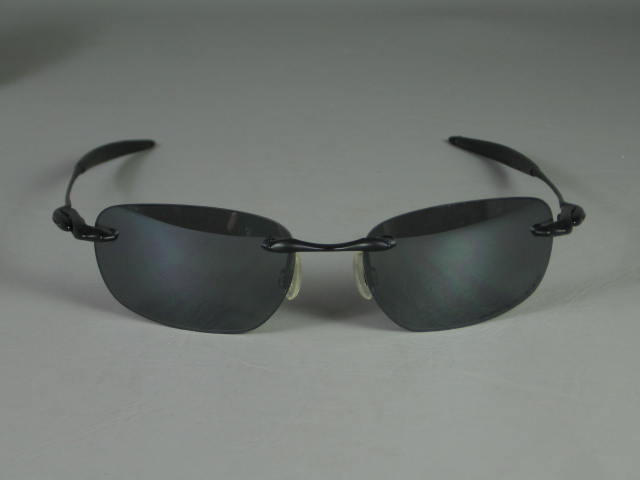 Oakley Why 8 Rimless Sunglasses Polarized Lenses Black Frames +Silver Vault Case 1
