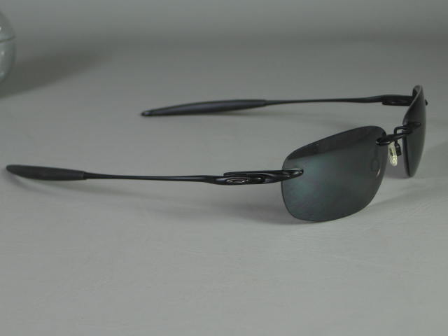 Oakley Why 8 Rimless Sunglasses Polarized Lenses Black Frames +Silver Vault Case 2
