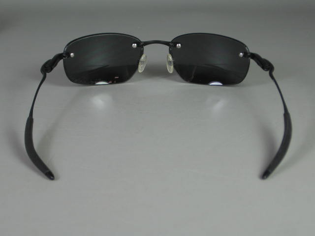 Oakley Why 8 Rimless Sunglasses Polarized Lenses Black Frames +Silver Vault Case 3