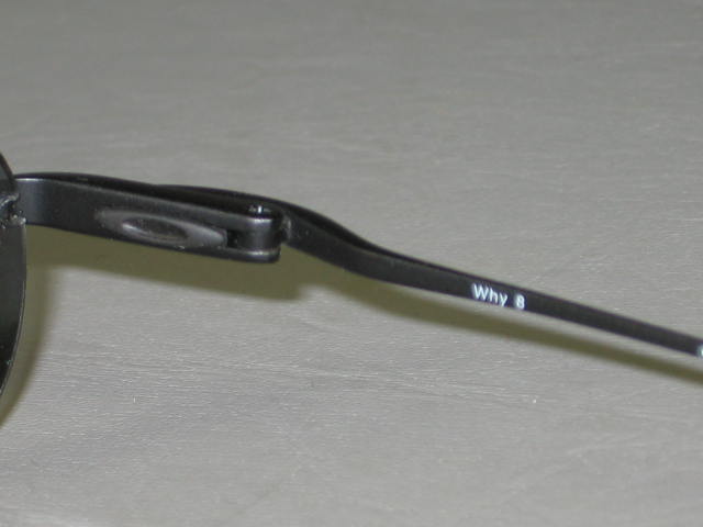 Oakley Why 8 Rimless Sunglasses Polarized Lenses Black Frames +Silver Vault Case 4