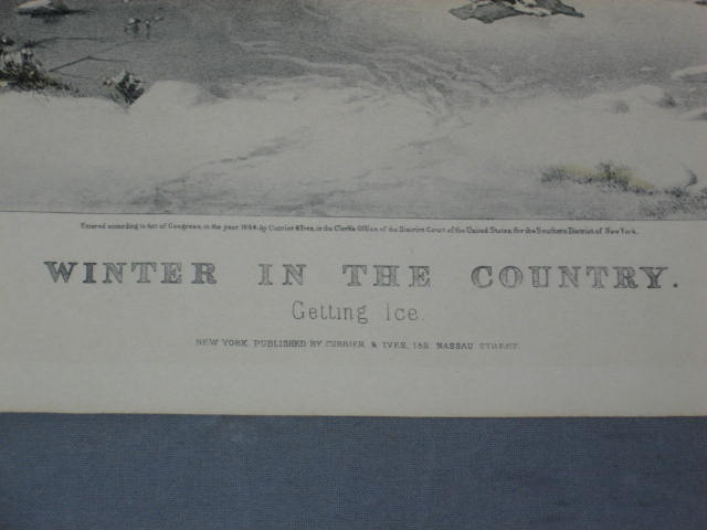 Currier & Ives Winter In The Country Getting Ice Print 5