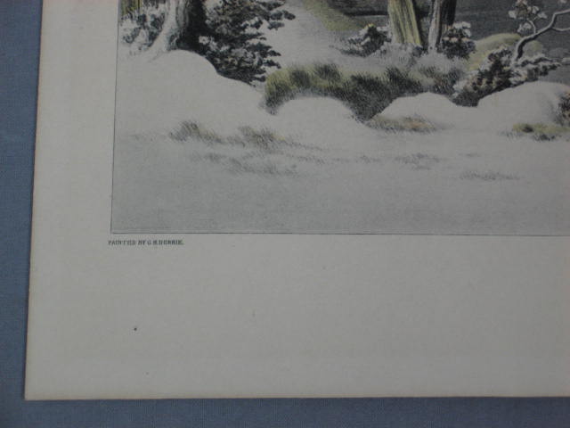 Currier & Ives Winter In The Country Getting Ice Print 6