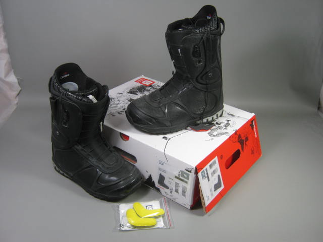 2009 Mens Burton SLX Snowboard Boots Size 10 Black/Carbon W/ Box RESERVE PRICE!