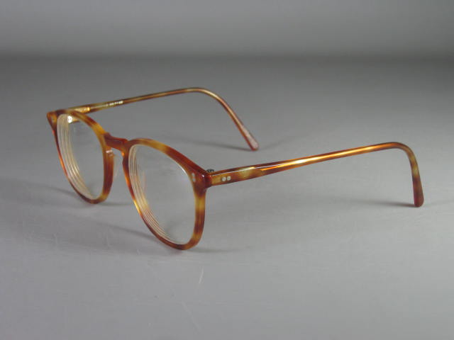RARE Vtg 80s Oliver Peoples Finley Eyeglasses Glasses +Orig Sunglass Clip +Case 2