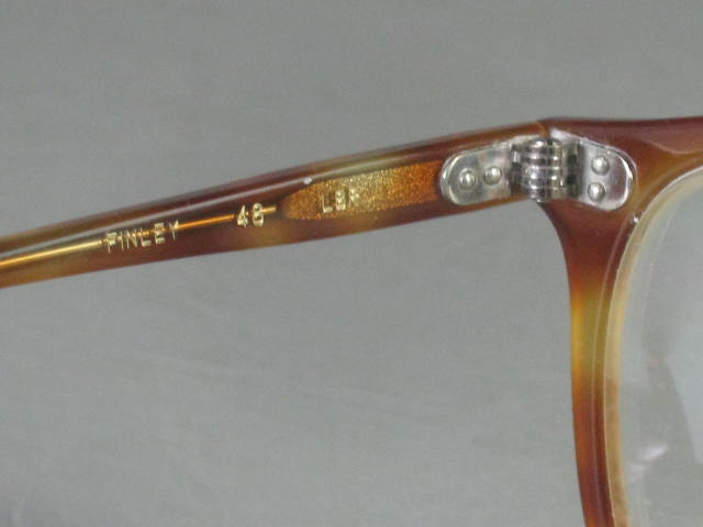 RARE Vtg 80s Oliver Peoples Finley Eyeglasses Glasses +Orig Sunglass Clip +Case 8