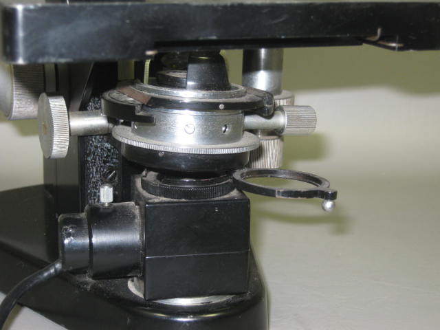 Vtg Ernst Leitz Wetzlar Germany Binocular Microscope W/ 4 Objective Lenses NR! 11