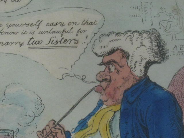 2 Isaac Cruikshank Hand Colored British Cartoon Political Satire Engravings NR! 4