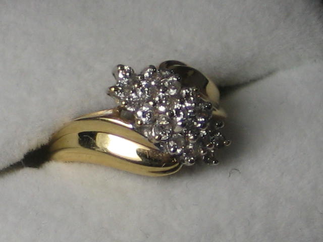 .5 Ct Diamond Cocktail Ring 14K Yellow Gold $1195 NR! 1