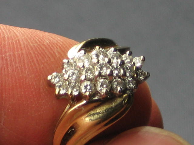 .5 Ct Diamond Cocktail Ring 14K Yellow Gold $1195 NR! 2
