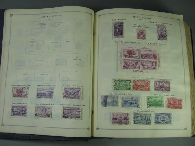 Vtg Scott International Junior Postage Stamp Album Collection Lot Copyright 1943 21