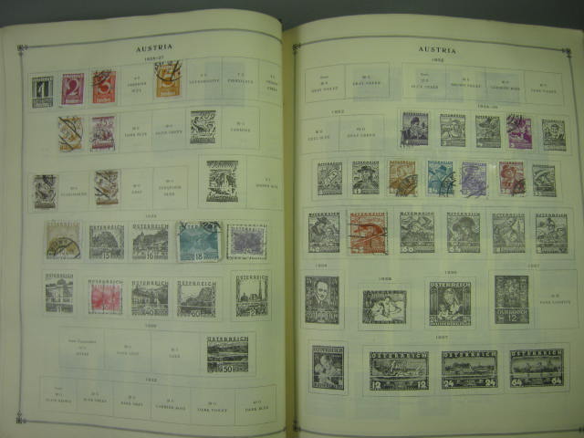 Vtg Scott International Junior Postage Stamp Album Collection Lot Copyright 1943 44