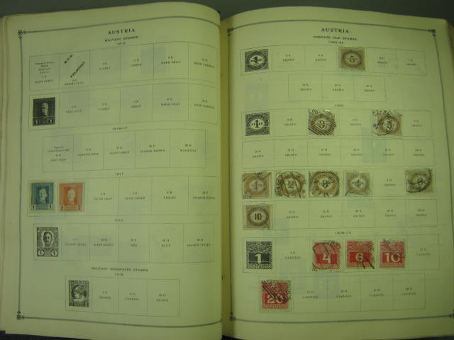 Vtg Scott International Junior Postage Stamp Album Collection Lot Copyright 1943 46
