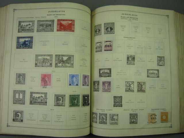 Vtg Scott International Junior Postage Stamp Album Collection Lot Copyright 1943 163
