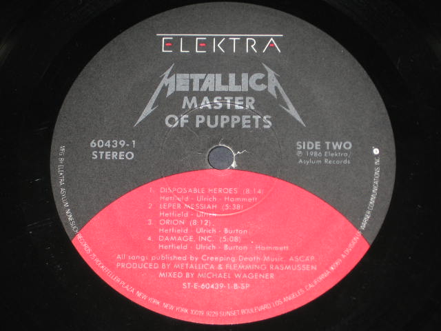 Metallica Ride The Lightning Promo Master Of Puppets + 2