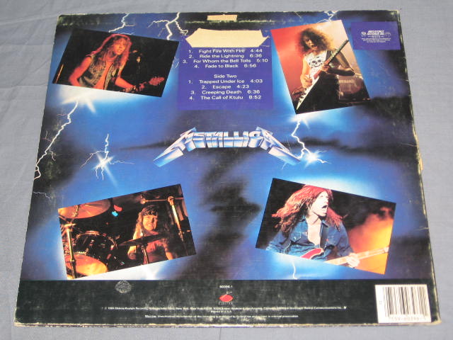 Metallica Ride The Lightning Promo Master Of Puppets + 5