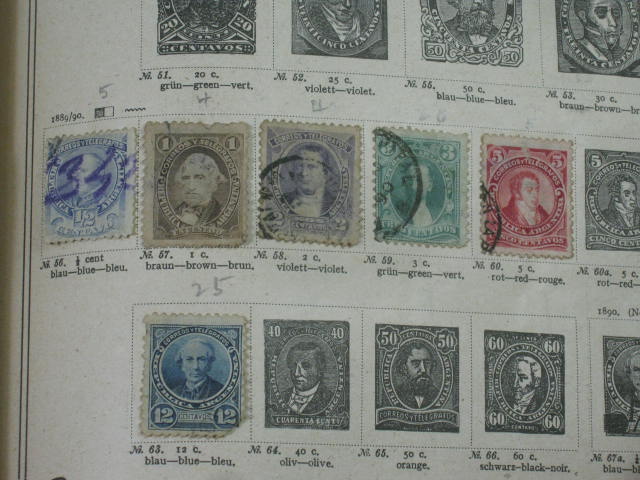 Antique Vtg International Postage Stamp Collection Album Lot 1860s-1970s Scott? 45