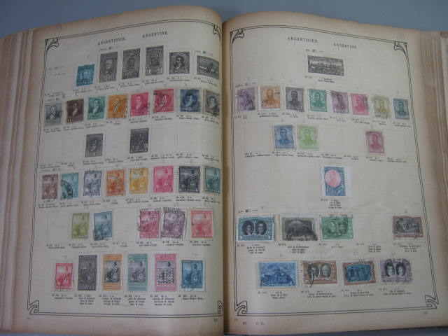 Antique Vtg International Postage Stamp Collection Album Lot 1860s-1970s Scott? 46