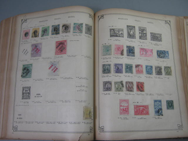 Antique Vtg International Postage Stamp Collection Album Lot 1860s-1970s Scott? 53