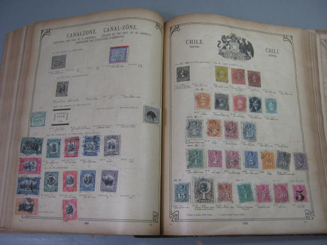 Antique Vtg International Postage Stamp Collection Album Lot 1860s-1970s Scott? 58