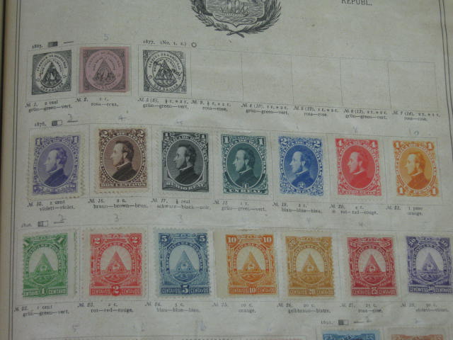 Antique Vtg International Postage Stamp Collection Album Lot 1860s-1970s Scott? 77