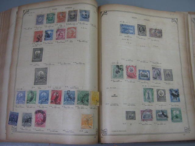 Antique Vtg International Postage Stamp Collection Album Lot 1860s-1970s Scott? 85