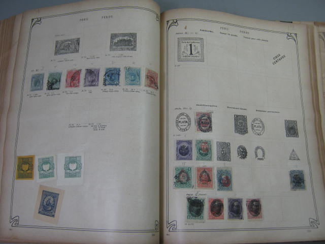 Antique Vtg International Postage Stamp Collection Album Lot 1860s-1970s Scott? 86