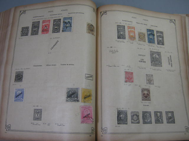 Antique Vtg International Postage Stamp Collection Album Lot 1860s-1970s Scott? 87