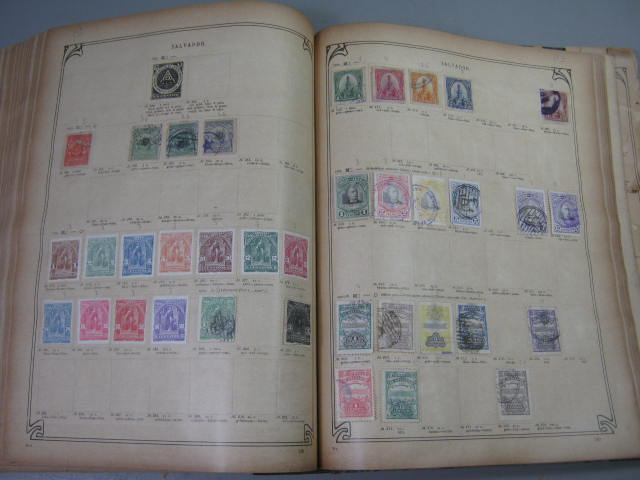 Antique Vtg International Postage Stamp Collection Album Lot 1860s-1970s Scott? 90