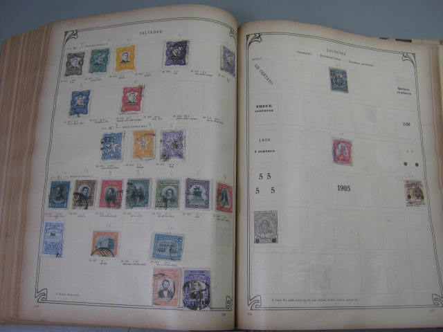 Antique Vtg International Postage Stamp Collection Album Lot 1860s-1970s Scott? 91