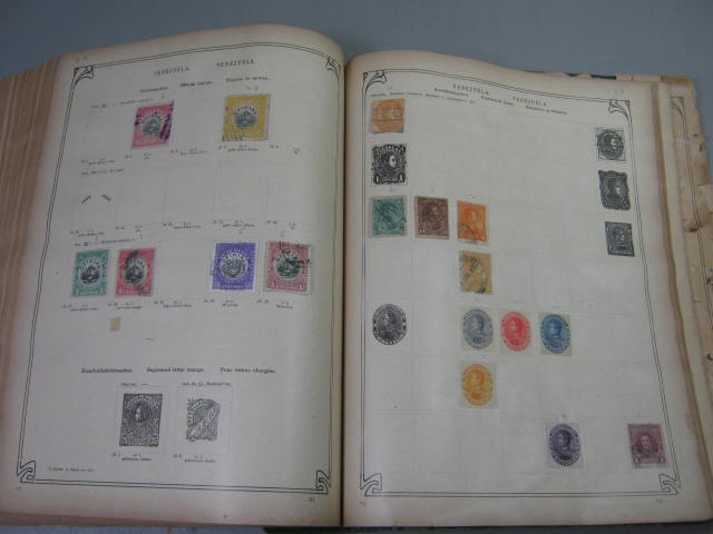 Antique Vtg International Postage Stamp Collection Album Lot 1860s-1970s Scott? 97