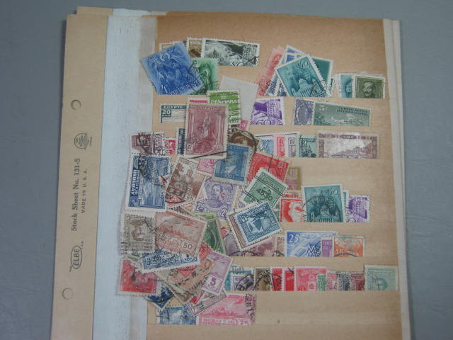 Antique Vtg International Postage Stamp Collection Album Lot 1860s-1970s Scott? 109