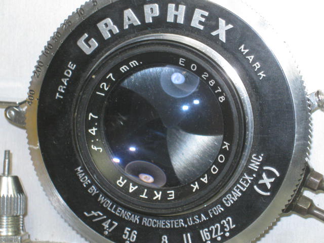 Graflex Graphex Speed Graphic 4x5 Large Format Camera 2 Lenses Flash Film Backs+ 4