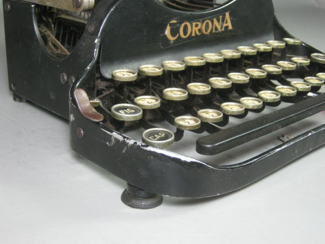 Vintage 1923 Corona #3 Folding Portable Typewriter Serial #565660 No Reserve! 26