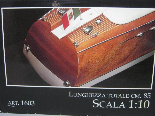 Amati Riva Aquarama Runabout 1970 1:10 Scale Wood Wooden Boat Model 1603 34" NR 4