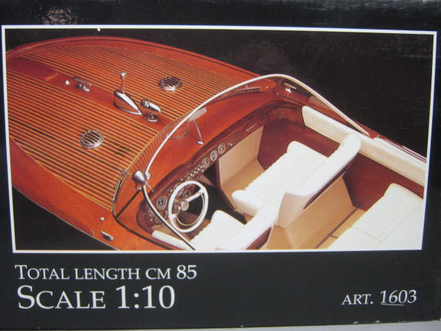 Amati Riva Aquarama Runabout 1970 1:10 Scale Wood Wooden Boat Model 1603 34" NR 6