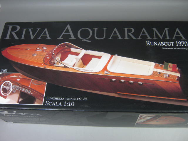 Amati Riva Aquarama Runabout 1970 1:10 Scale Wood Wooden Boat Model 1603 34" NR 8
