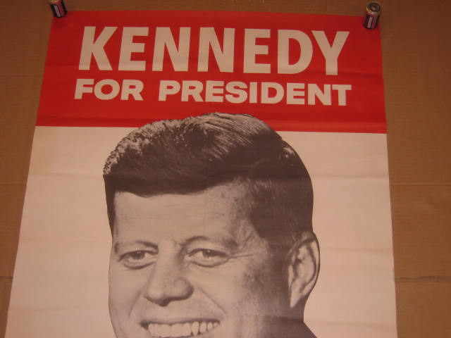 1960 JFK John F Kennedy For President Leadership The 60s Campaign Poster 28 x 41 1