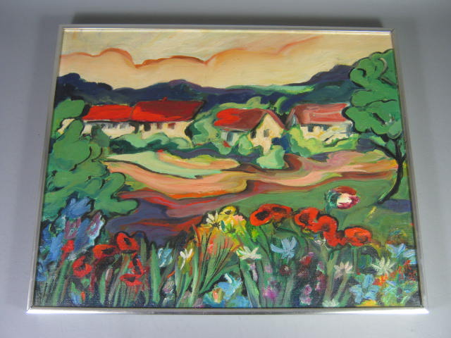 Vtg Original 1983 Margot Serowy Vermont Landscape Signed Oil Painting On Canvas
