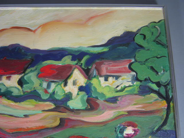 Vtg Original 1983 Margot Serowy Vermont Landscape Signed Oil Painting On Canvas 2