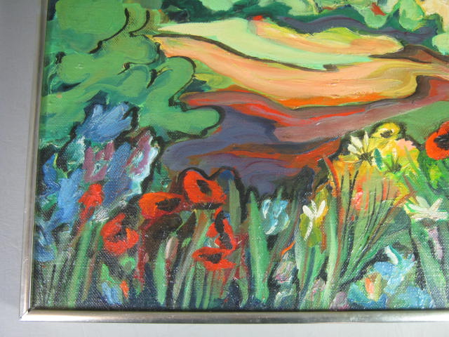 Vtg Original 1983 Margot Serowy Vermont Landscape Signed Oil Painting On Canvas 3