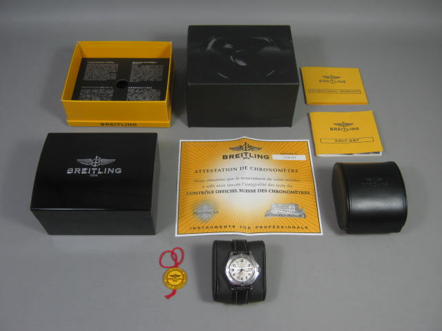 Breitling Colt GMT A32350 Mens Aeromarine Chronometer Watch Original Box COA NR!