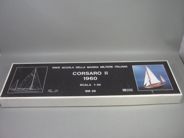 Corel Corsaro II 2 SM 26 1960 1:24 Scale Wood Wooden Ship Boat Model Kit Unbuilt