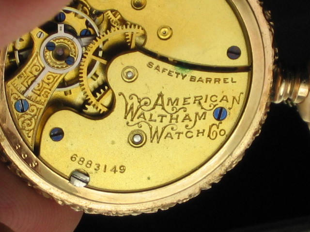 Vintage American Waltham Pocket Watch W/ Open Face NR 6