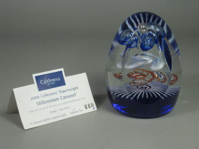 Caithness Millennium Carousel Signed Limited Edition Art Glass Paperweight #660
