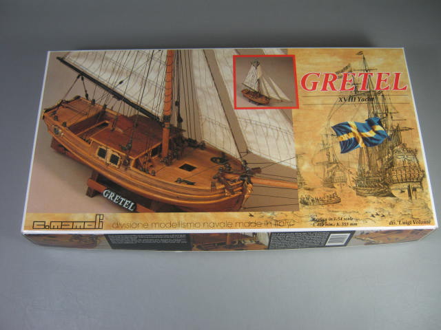 C. Mamoli Gretel XVIII Yacht 1:54 Scale Wooden Wood Ship Boat Model Kit MV 33 NR