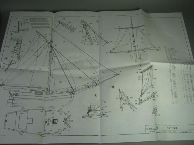 C. Mamoli Gretel XVIII Yacht 1:54 Scale Wooden Wood Ship Boat Model Kit MV 33 NR 12