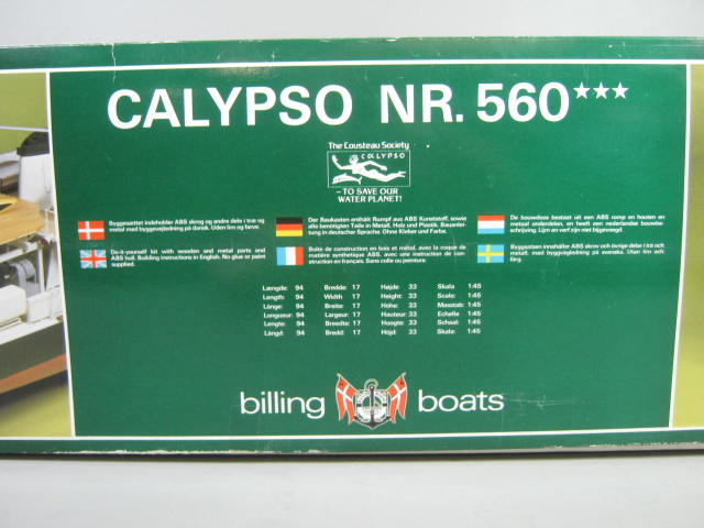Billing Boats Calypso 1:45 Scale NR 560 R/C Ready ABS Hull Ship Boat Model Kit 4