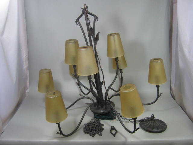 Quoizel Valley Forge 2-Tier 9-Bulb Chandelier Hanging Light Fixture VF5129IB