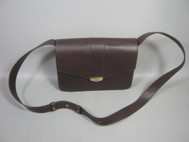 New Mark Cross NY Dark Brown Leather Shoulder Bag Purse Handbag W/Box NO RESERVE 1